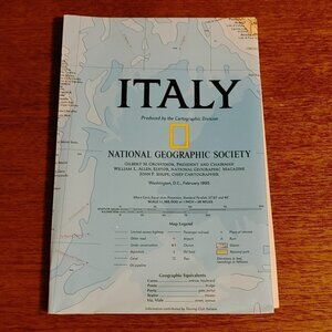 NATIONAL GEOGRAPHIC MAP of ITALY February 1995